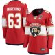 Women's #63 Brad Marchand Florida Panthers 2025 Stanley Cup Champions Breakaway Red Jersey