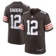 Youth #12 Shedeur Sanders Cleveland Browns Nike 2025 NFL Draft Game Brown Jersey