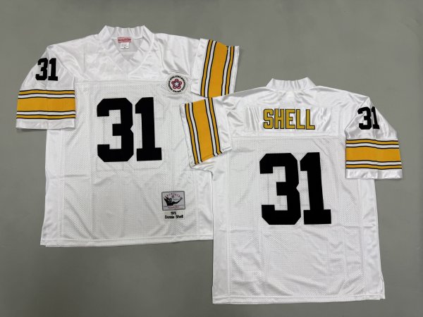 Men's Pittsburgh Steelers #31 Donnie Shell White Jersey