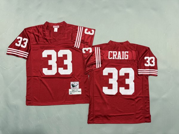 Men's #33 Roger Craig San Francisco 49ers Red Jersey