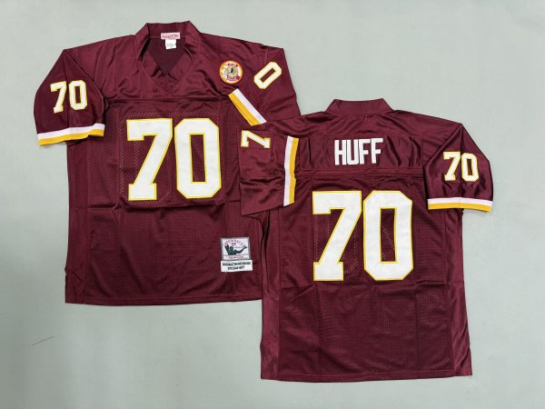 Men's Washington Commanders #70 Sam Huff Red Jersey