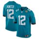 Men's #12 Travis Hunter Jacksonville Jaguars Nike 2025 NFL Draft First Round Pick Game Teal Jersey