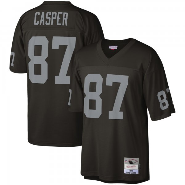 Men's Las Vegas Raiders Dave Casper Mitchell & Ness Black Legacy Replica Jersey
