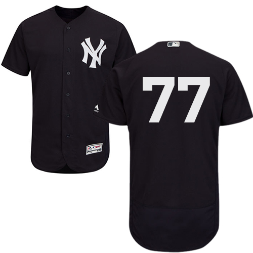 New York Yankees #77 Clint Frazier Navy Blue Flexbase Collection Stitched MLB Jersey