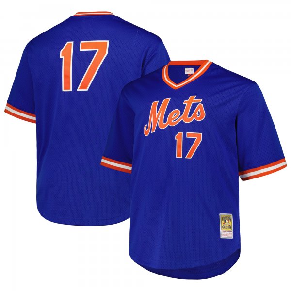 Men's New York Mets Keith Hernandez Mitchell & Ness Royal 1986 Cooperstown Collection Mesh Pullover Jersey