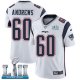 Men's Nike NFL New England Patriots #60 David Andrews Limited Road White Vapor Untouchable Super Bowl LII Jersey