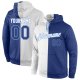 Men's Custom Stitched White Royal-Light Blue Split Fashion Sports Pullover Sweatshirt Hoodie