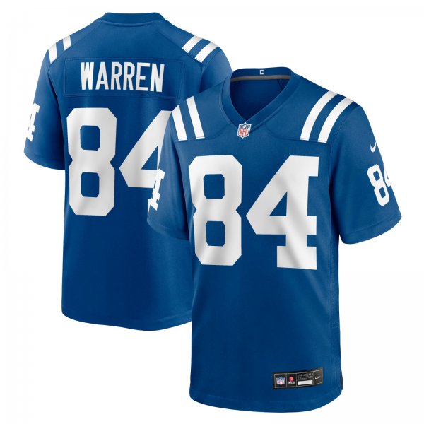 Men's Indianapolis Colts #84 Tyler Warren Nike Royal 2025 NFL Draft First Round Pick Game Jersey