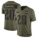 Men's #20 Brian Dawkins Philadelphia Eagles Nike 2025 Salute to Service Retired Limited Olive Jersey