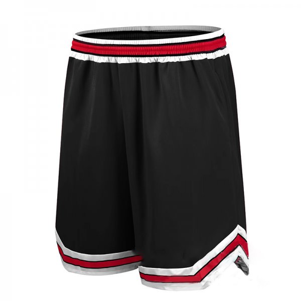 Men's Custom Navy White-Red Authentic Throwback Basketball Shorts