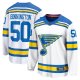 Men's St. Louis Blues #50 Jordan Binnington White Away Breakaway Player Jersey