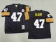 Men's Pittsburgh Steelers #47 Mel Blount Black Jersey