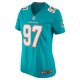 Women's Miami Dolphins Rashard Lawrence Nike  Aqua Team Game Jersey