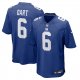 Men's New York Giants #6 Jaxson Dart Nike Royal 2025 NFL Draft First Round Pick Game Jersey