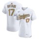 Men's #17 Shohei Ohtani Los Angeles Dodgers Nike 2025 Gold Collection Elite White Jersey
