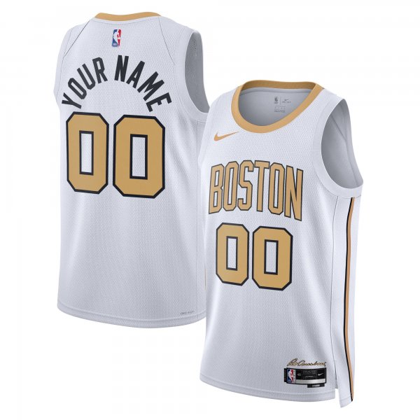 Men's Unisex Boston Celtics Nike White 2025/26 City Edition Swingman Custom Jersey