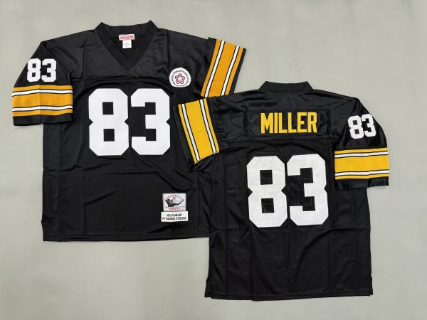 Men's Pittsburgh Steelers #83 Heath Miller Black Jersey