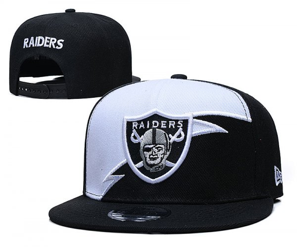 Las Vegas Raiders White and Black Cap