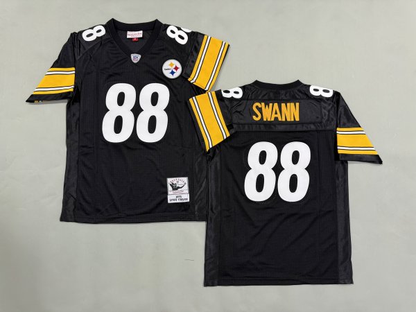 Men's Pittsburgh Steelers #88 Lynn Swann Black Jersey