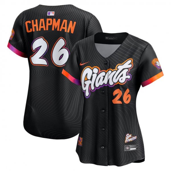 Women's #26 Matt Chapman San Francisco Giants Nike 2025 City Connect Limited Anthracite Jersey