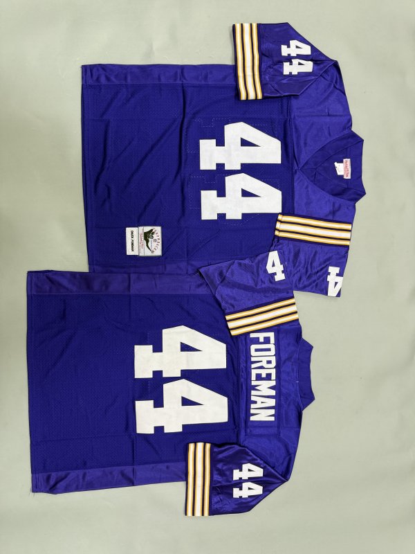 Men's #44 Chuck Foreman Minnesota Vikings Purple Jersey