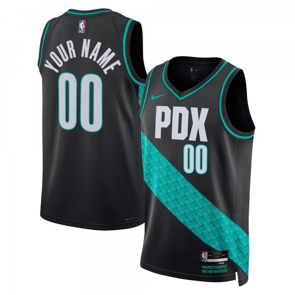 Men's Unisex Portland Trail Blazers Nike Black 2025/26 City Edition Swingman Custom Jersey